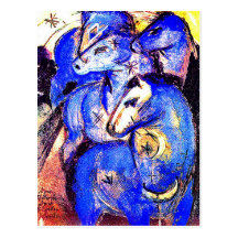 Tour des chevaux bleus par Franz Marc Cartes Postales