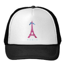 Tour Eiffel de roses indien dans le scintillement  Casquettes De Camionneur