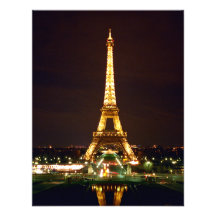 Tour Eiffel la nuit - couleur Faire-parts