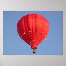 Tour rouge dans le ciel affiche