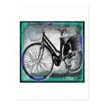 Tour vintage Teal de vélo Carte Postale