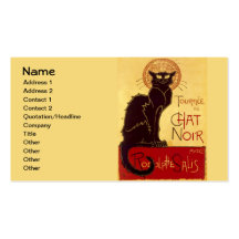 Tournée du Chat Noir, Theophile Steinlen Modèles De Cartes De Visite