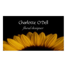 tournesol cartes de visite personnelles