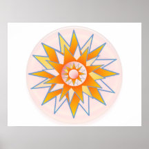 Tournesol de soleil - méditation Chakra Affiches