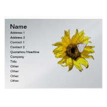 Tournesol et papillon cartes de visite professionnelles