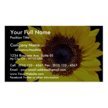 Tournesol jaune modèles de cartes de visite