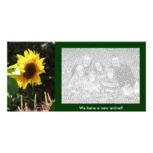 tournesol maternel cartes de vœux avec photo