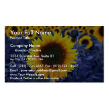 Tournesols Cartes De Visite Personnelles