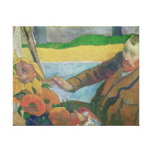 Tournesols de peinture de Van Gogh, 1888 Toile Tendue