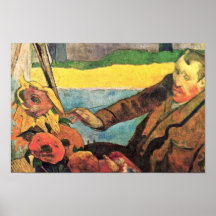 Tournesols de peinture de Van Gogh par Paul Gaugui Posters