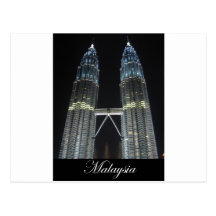 Tours de Petronas la nuit Cartes Postales