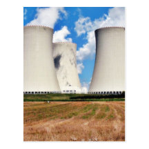 Tours de refroidissement d'une centrale nucléaire cartes postales