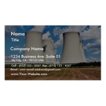 Tours de refroidissement d'une centrale nucléaire carte de visite