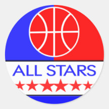 Tous les autocollants de basket-ball d'étoiles