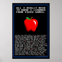 Tous que je dois savoir I appris des jeux vidéo Affiches