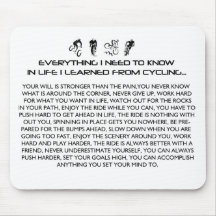 TOUT I LEARNED-CYCLE TAPIS DE SOURIS