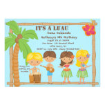 Toute l'invitation d'anniversaire de Luau d'enfant