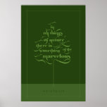 Toutes les choses d'affiche typographique de natur