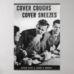 Toux de couverture, éternuements de couverture posters