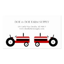 Tracteur de rouge d'agriculture d'approvisionnemen cartes de visite personnelles