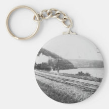 train des années 1920 sur la voie porte-clefs