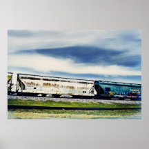 Trains de Hutto "colorversion " Posters