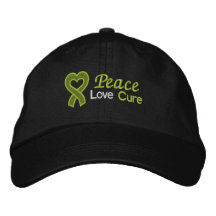 Traitement d'amour de paix de lymphome casquette de baseball