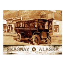 Tramway sur l'avenue de Broadway., Skagway, Alaska Cartes Postales
