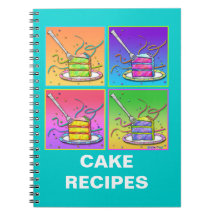 Tranche de carnet de recette de gâteau