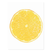 Tranche de citron carte postale