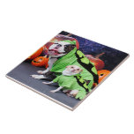 Transitoire anglaise de bouledogue de Halloween -  Carreaux