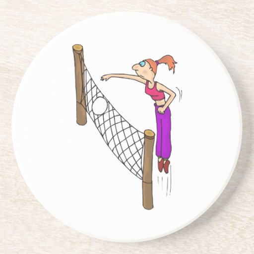Transitoire de fille de volleyball dessous de verres