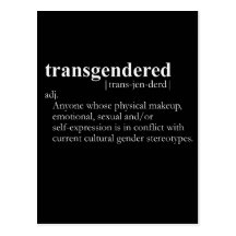 TRANSSEXUEL (définition) Carte Postale