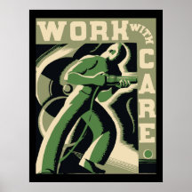Travail avec soin posters