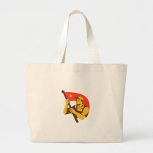 Travailleur communiste avec l'étoile de drapeau ro sac fourre-tout