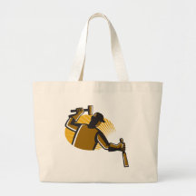 travailleur de charpentier avec le marteau et le b sac