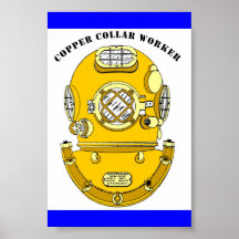 Travailleur de cuivre de collier posters