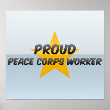 Travailleur fier de corps de paix poster