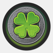 Trèfle de feuille de l'Irlandais 4 Autocollants