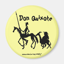 Trek grafische de kunstmagneet aan van Don Quichot
