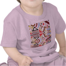 Trendy Abstract Oranje Bruin StammenPatroon Girly Tshirts