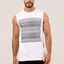 Trendy Grijs-wit Stammen Azteeks Patroon Girly Shirt