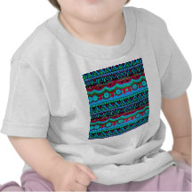 Trendy Roze Blauw StammenPatroon Girly T-shirts