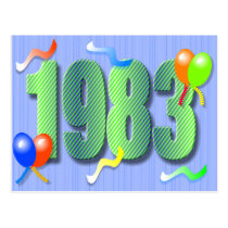Trentième carte postale 1983 d'anniversaire cartes postales