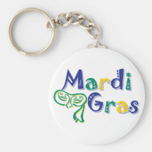 Tri masque de mardi gras porte-clef