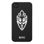 Tribal blanc noir classique élégant simple frais coques iPhone 4 Case-Mate