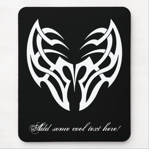 Tribal blanc noir classique élégant simple frais tapis de souris