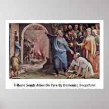 Tribune envoie des alliés sur le Pyre par Domenico Affiches
