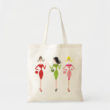 Trio de femmes sac en toile