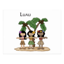 Trio de Luau Cartes Postales